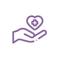 icon hand with heart