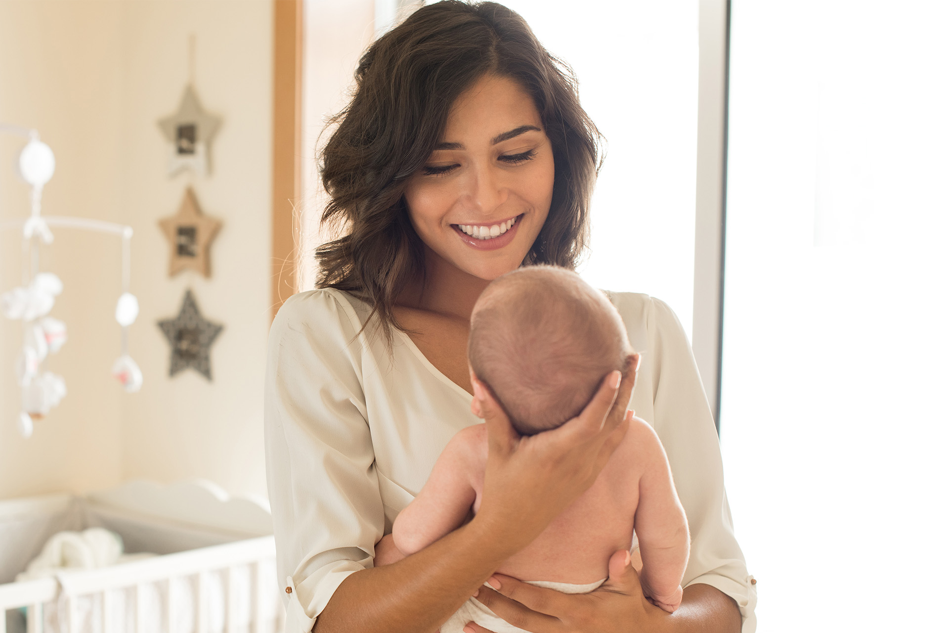 woman holding a baby